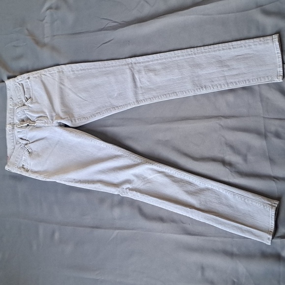 7 For All Mankind Jeans Womens Size 28x32 White Ivory Roxanne Mid Rise Ankle - Picture 1 of 11